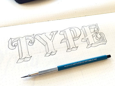 Type Sketch handletter handlettering lettering pencil sketch sketchbook type typography western