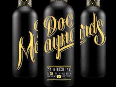Doc Maynard's Brew beer lettering packaging script type typography