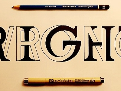 Right & Wrong calligraphy lettering micron pencil script type typography