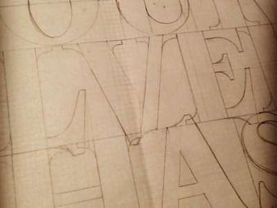 Work in Progress calligraphy capital letters grid paper lettering pencil serif serifs type typography