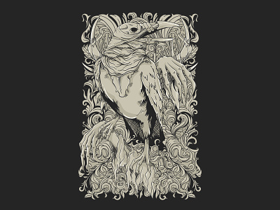 Crow Plague design draw graphic illustration sale tshirt vector