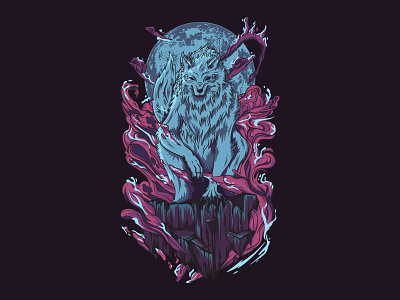 Lycanthrope design draw graphic illustration vector wolf