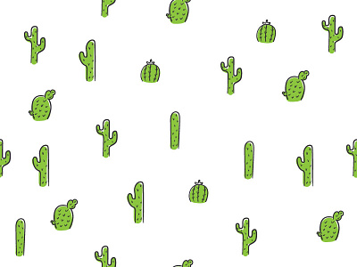 cactus seamless pattern cactus doodle hand drawn illustration pattern seamless