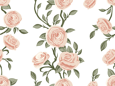 rose and roses illustration pattern rose seamless vector