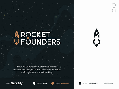 RocketFounders Logo Design branding identity logo typography vector