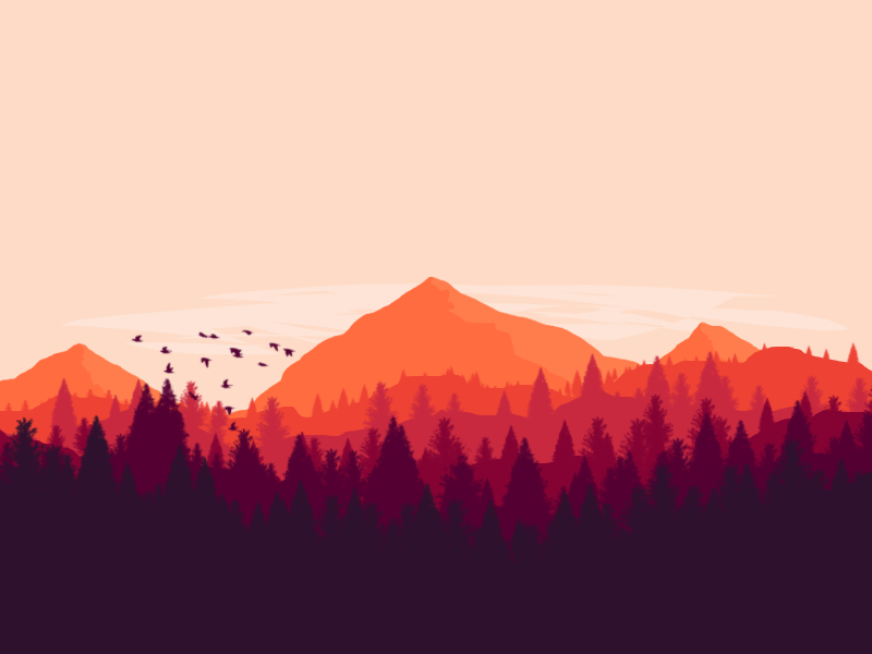 Woodland Landscape by Chris Mackrill on Dribbble