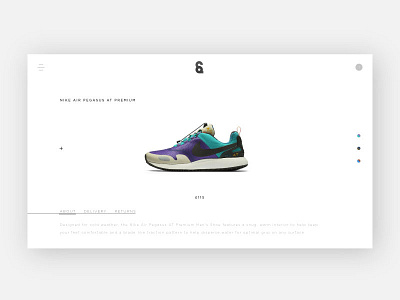 Minimal Store Concept design experience interface minimal nike shoe store ui ux