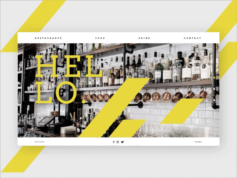 Restaurant Website Concept design experience hipster interface minimal restaurant store ui ux website