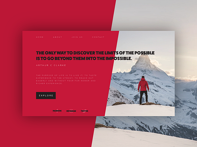 Exploration Website Concept adventure design experience explore interface minimal travel ui ux website