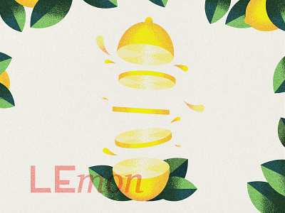 Lemon design fruit grain illustration lemon minimal stipple vector