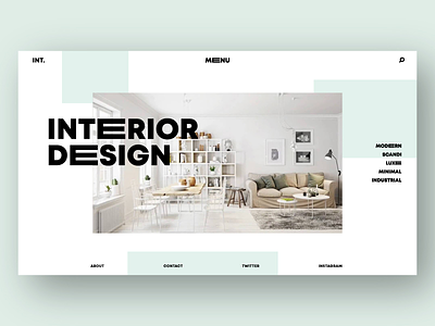 Interior Design Website Concept