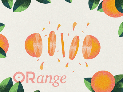 Orange design fruit grain graphic design illustraion illustrator minimal orange stipple vector