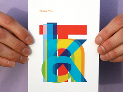 Thank You Card architecture gotham leave behind postcard typography