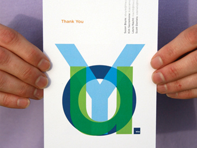 Thank You Card architecture gotham leave behind postcard typography