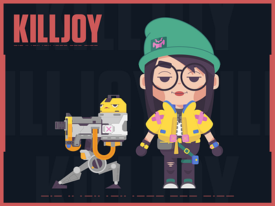 Valorant Character Chibi - Killjoy agent character illustrator killjoy turret valorant