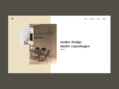 Matter Design Studio branding design design studio figma furniture minimalist nordic pastels scandinavian design studio type web web design