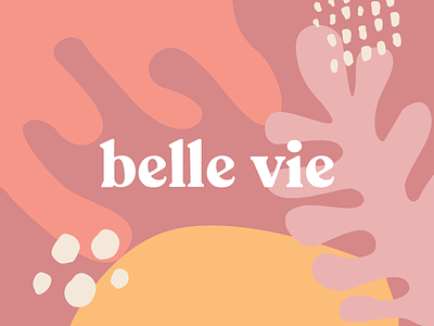 belle vie - logo experimentation brand branding design figma flower font geometric art illustration line art logo minimalist nordic pastels scandinavian design shapes type typography ui ux vector