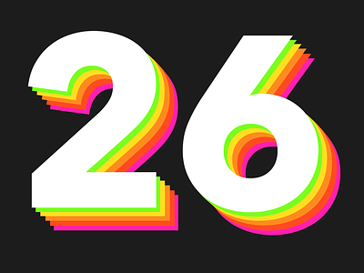 Drawing a number everyday - 26 numbers procreate typography