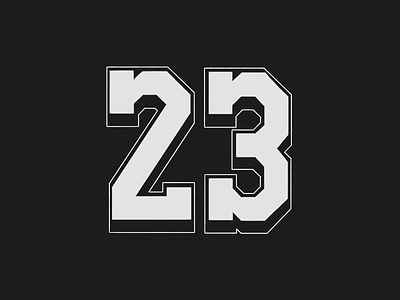 Drawing a number everyday - 23 basketball hand drawn number procreate typography