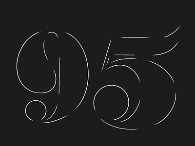 Drawing a number everyday - 95 hand drawn ipad procreate typography
