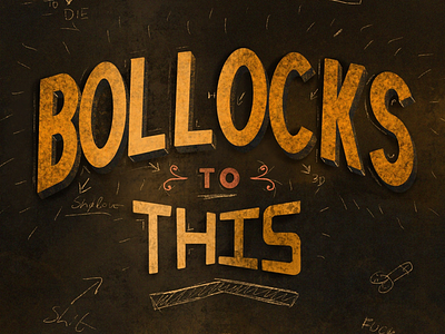Bollocks to this hand drawn ipad lettering procreate typography