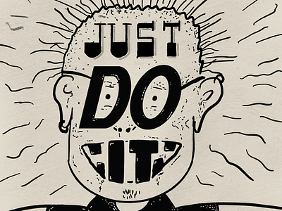 Just do it doodle doodle hand drawn ipad lettering procreate typography
