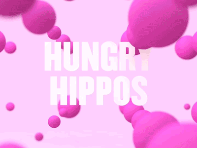 Hungry Hippos animation design illustration typography