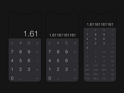 Dark mode calculator - Daily UI :: 004