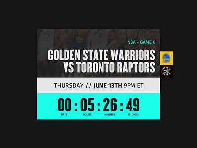 NBA Finals Game 6 Countdown - Daily UI :: 014