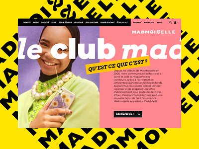 Madmoizelle bold fresh graphic design ui uidesign