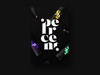 logo's poster for percent brand design branding dark design art graphic design poster typography