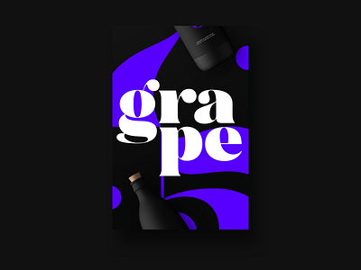 poster design for grape's alcohol, percent's brand