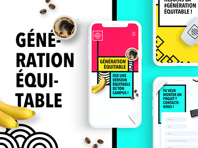 Landing "génération équitable" branding creative design digital fairtrade uidesign