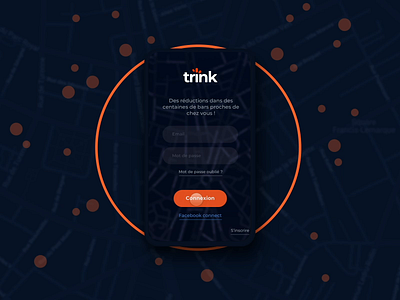 Trink app's design and animation branding creative digital interface design night uidesign