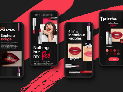 Sephora's landing: mobile version creative dark design digital luxury sephora uidesign