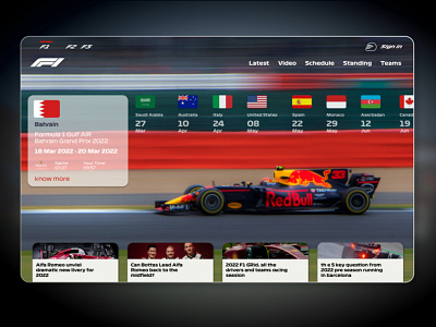 Formula 1 Redesign Concept branding design graphic design ui ux website