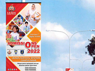 Streamer Vertical Banner on Road Design Flex Designing