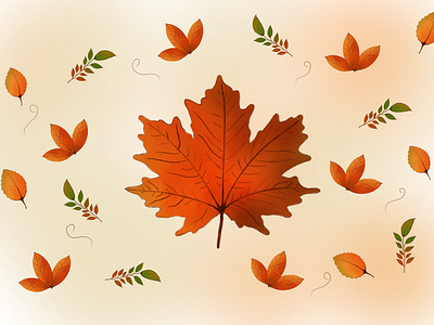 Season’s greetings 🍁🍂 design fall first dribbble shot illustration procreate