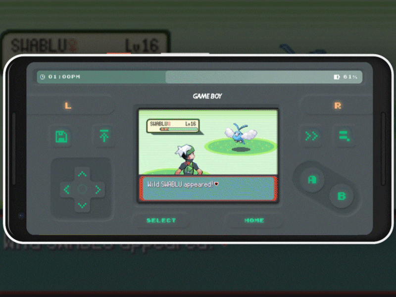 Neumorphic Gameboy UI