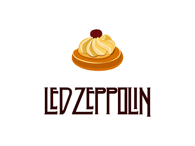 Led Zeppolin illustration led zeppelin parody logo rock music