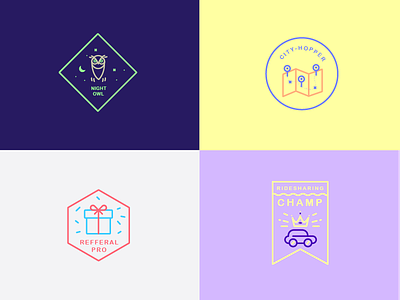 Year in Review badges badge data email fun icon lyft owl