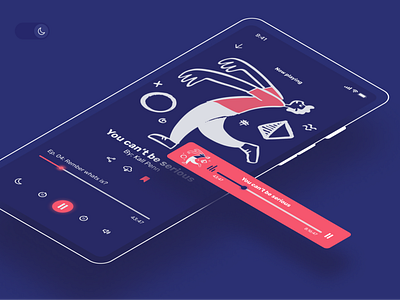 Audiobook app audiobook dark dark mode design mobil player product designer ui uidarkmode ux