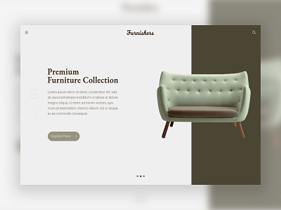 Header Hero Shot Concept 2018 clean explore furniture green header search silk ux web design