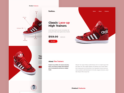 Addidas Trainer Landing Page