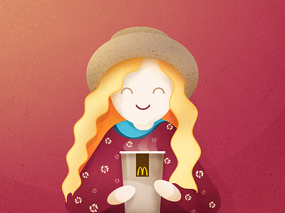 It's Coffee Time ^^ coffee colorful design illustration mcdonalds texture