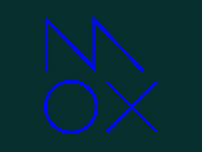Mox Logo blue branding line logo minimal mox vector