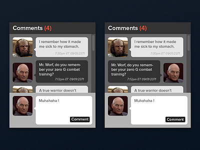 Comment / Chat Window 3rd Draft chat comment interface ui ux window