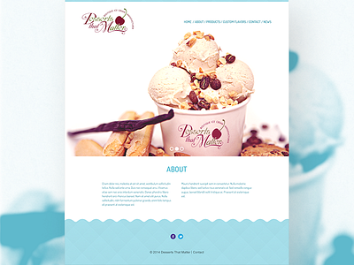 Dessert That Matter - Web Mockup cream food ice images responsive slider ui ux web