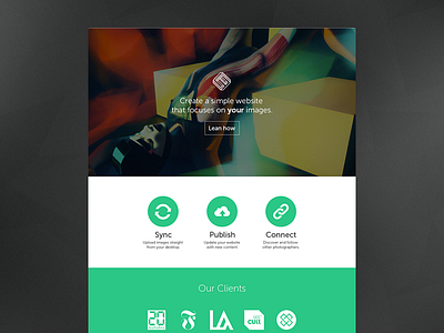 New Project design flat green icons page screenshot top ui web