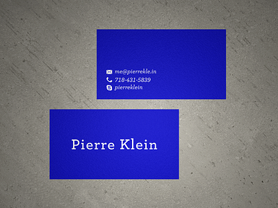 New Business Card blue business business card card ibk klein minimal